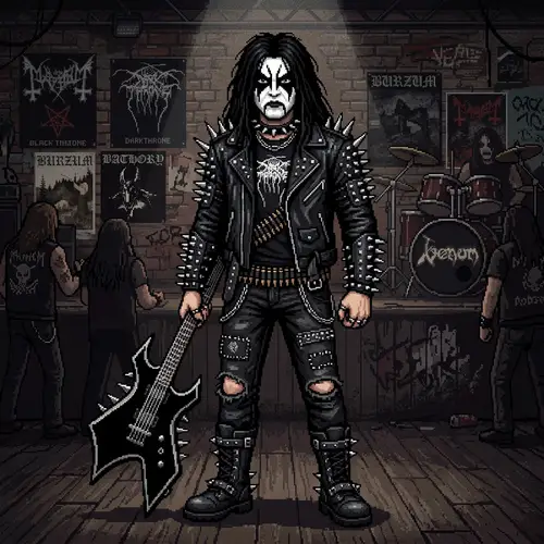 Black Metal Fan Pixel Art - Unique Design