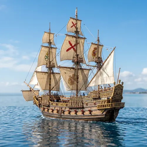 Intricately Detailed El Mariana Spanish Ship