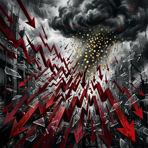 Stock Market Crash Illustration | Financial Loss Scene