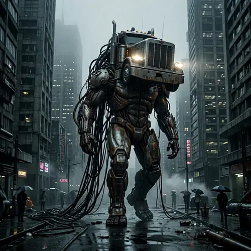 Colossal Urban Creature: A Dystopian Vision