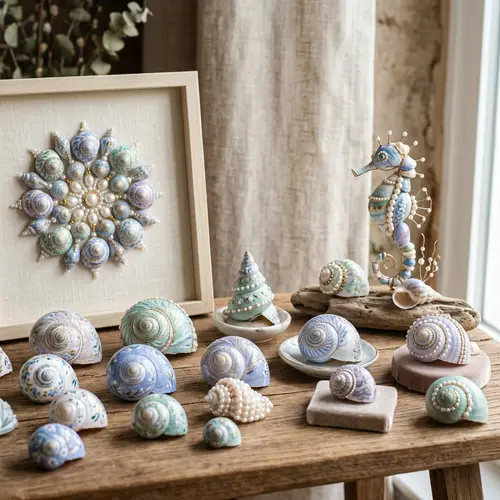 Creative Periwinkle and Snail Shell Decor | Unique Artwork