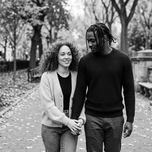 Black and White Couple: Love in Diversity