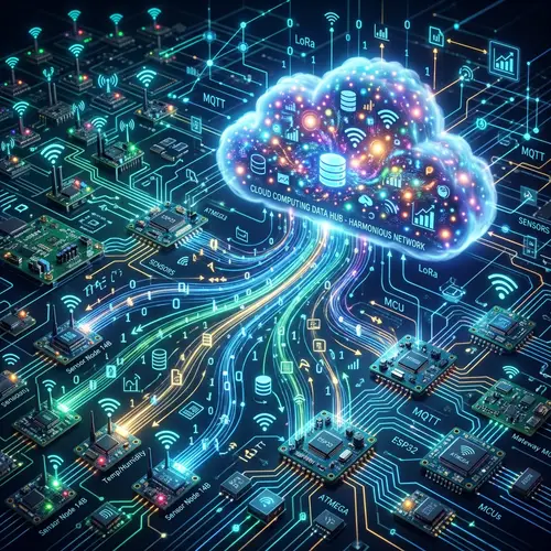 Wireless Communication Network: Sensors, Microcontrollers, Data Flows