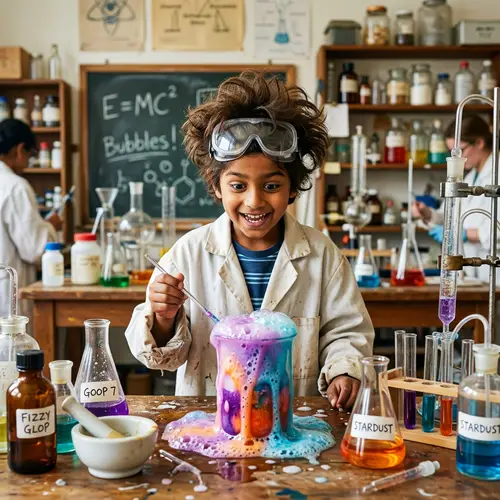 Child Scientist | Engaging Lab Experiment with Colorful Reactions