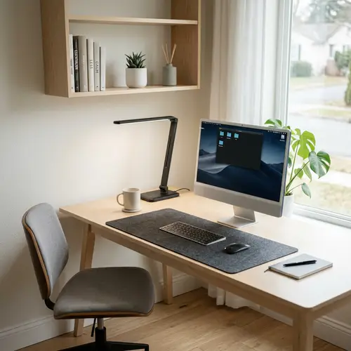 Optimized Minimalist Workspace | Clean, Organized Desk Setup