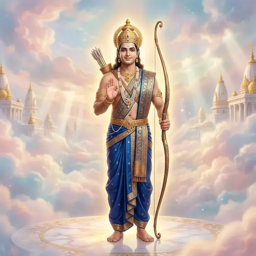 Divine Figure Inspired by Indian God Ram | Peace and Spirituality