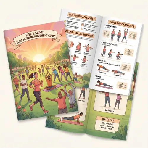 Morning Exercise Booklet: Illustrated Guides & Health Tips