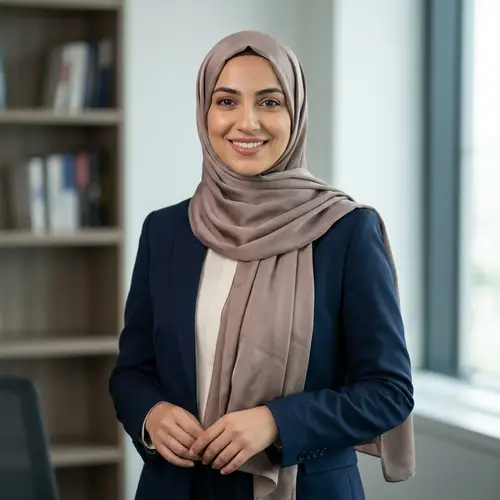 Elegant Muslim Model Portrait in Stylish Hijab