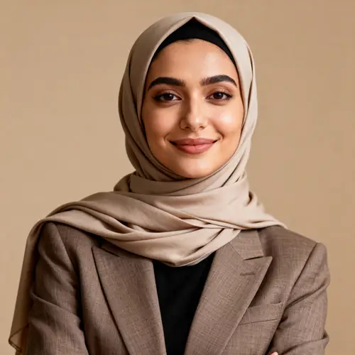 Elegant Muslim Model Portrait in Stylish Hijab