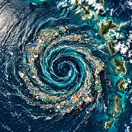 Satellite Photo of Caribbean Flotsam Islands