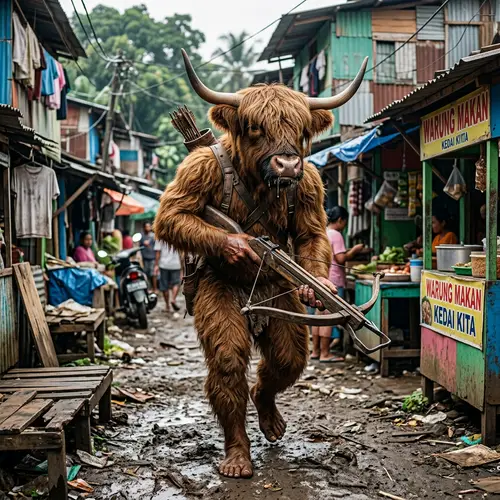 Hybrid Human/Highland Cow: A National Geographic Photo