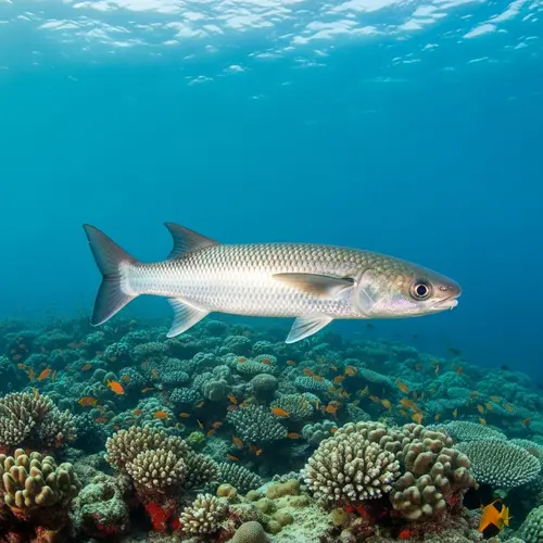Stunning Underwater Photo of Flathead Grey Mullet