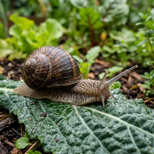 Stunning Garden Snail Close-Up in National Geographic Style