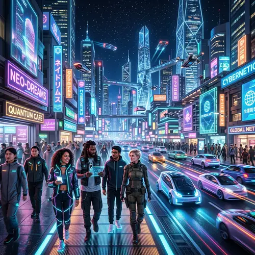 Futuristic City Streets Urban Exploration