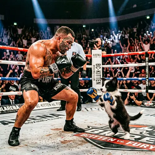 Boxing Kitten vs. Mike Tyson Lookalike | Epic Showdown