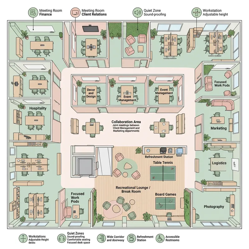 Innovative Wedding Event Management Startup Office Design