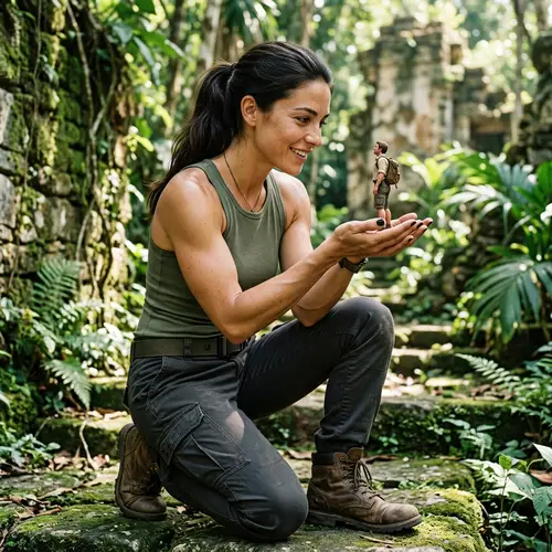 Giant Woman Holding Tiny Man - Curious Scene Explained