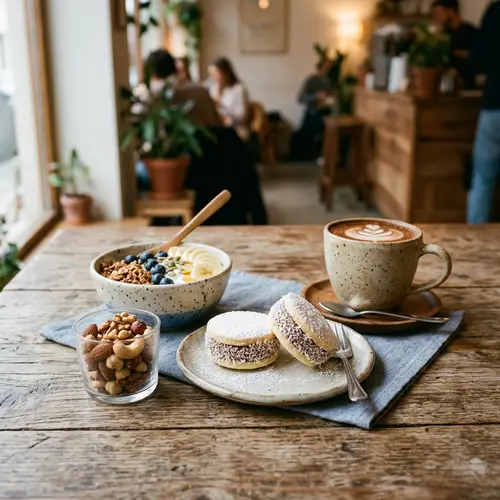 Delicious Alfajores and Coffee Delight