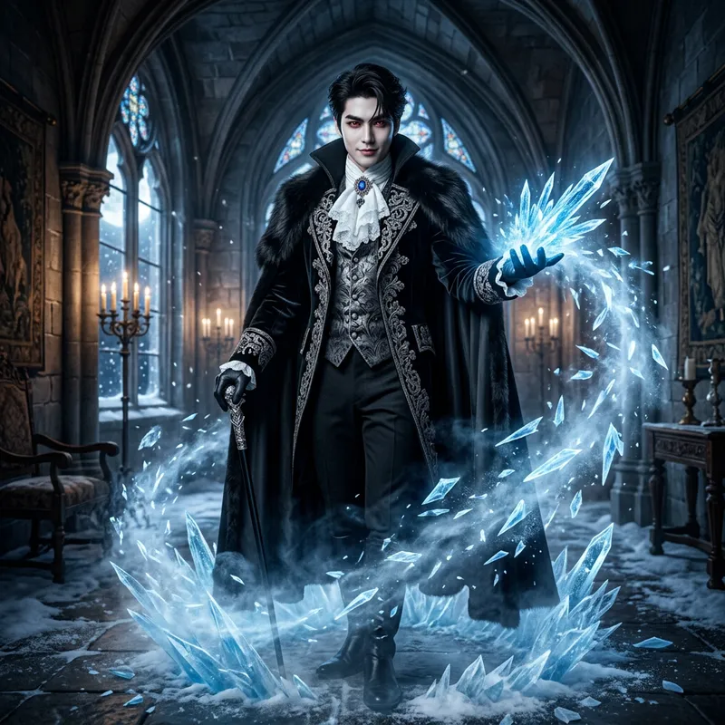 Exo Suho Vampire: Charismatic Supernatural Creature with Red Eyes & Ice Powers