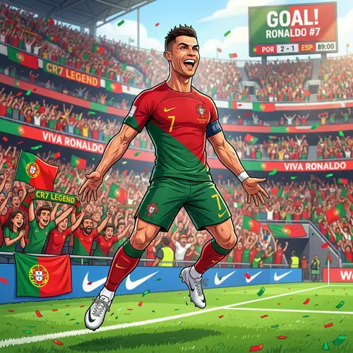 Ronaldo Cartoon in Stunning 4K Quality