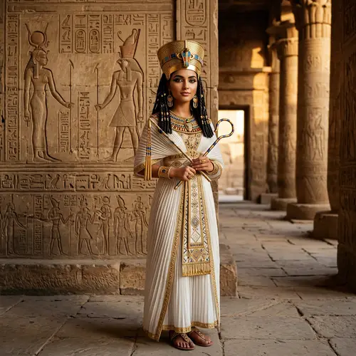 Ancient Egyptian Pharaonic Girl in Royal Attire