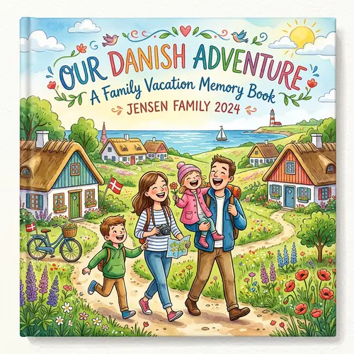 Charming Family Vacation Memory Book Cover