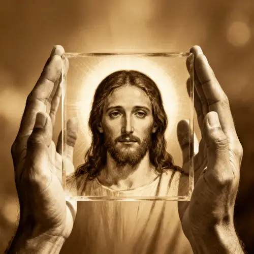 Framing Jesus: Hands Around His Face