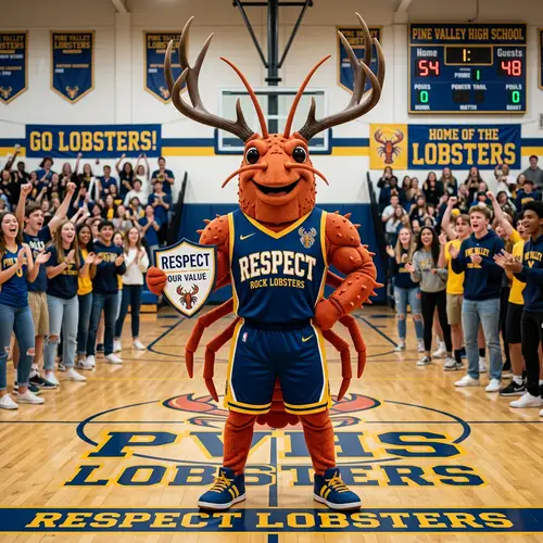 Western Rock Lobster School Mascot - Respect Value