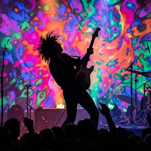 Jimi Hendrix Silhouette: Rock Guitarist Icon