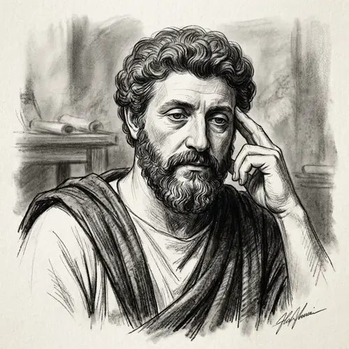 Charcoal Painting of Marcus Aurelius | Ancient Roman Philosopher Artwork