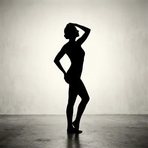 Elegant Nude Female Body Silhouette Art