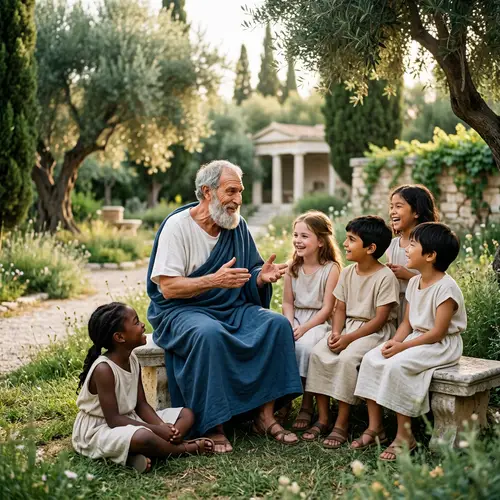 Epicurus Philosophy: Find Tranquility with Joyful Children
