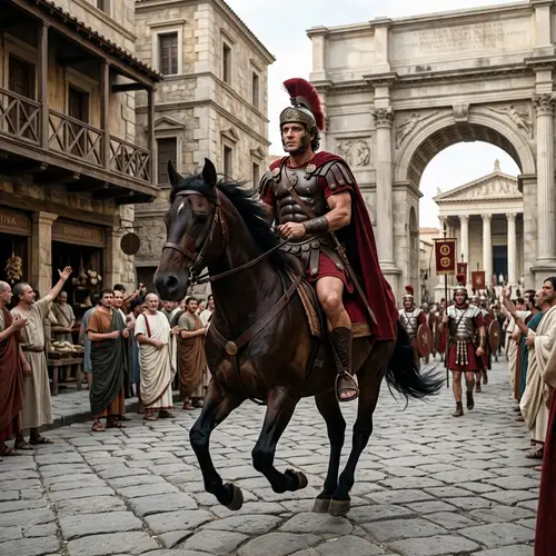 Marcus Aurelius Emperor Riding Majestic Horse