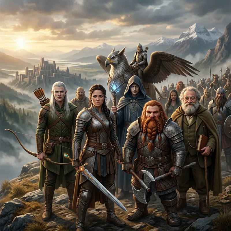 Majestic Lord of the Rings Art | High-Fantasy Characters