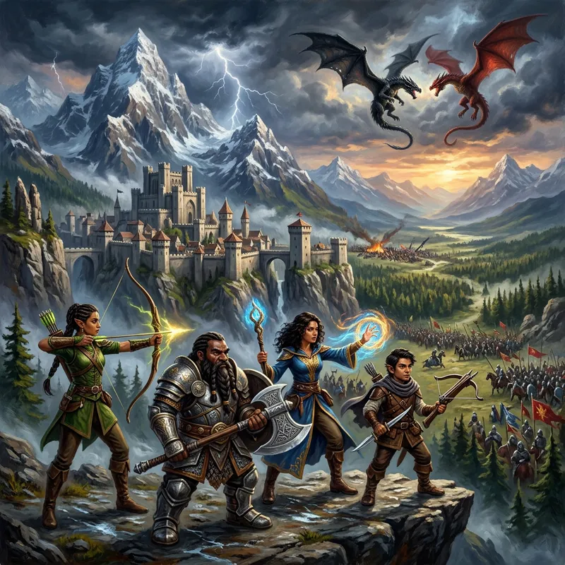 Majestic Lord of the Rings Painting: Epic Fantasy Battles & Characters