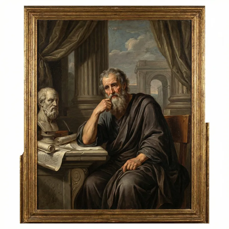 Oil Painting of Seneca: Classical Roman Portrait