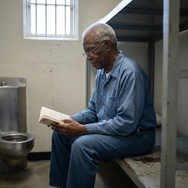 Nelson Mandela in Prison - Quiet Dignity and Resilience