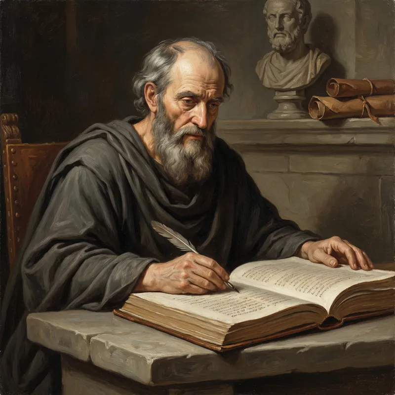 Oil Painting of Seneca: Stoic Philosopher