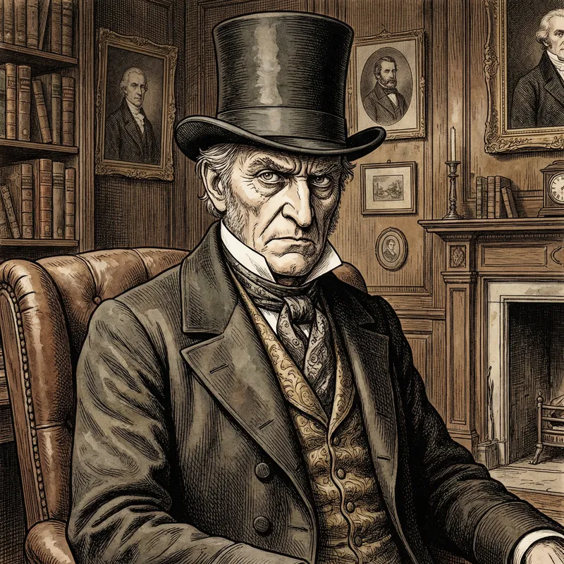 Brooding Ebenezer Scrooge Illustration on Netflix Brooding Ebenezer Scrooge Illustration on Netflix