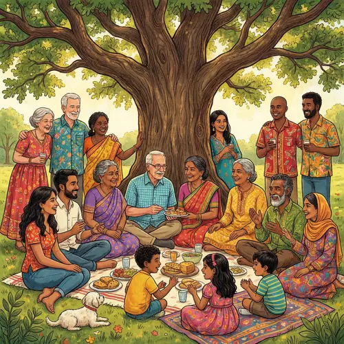 Multi-generational Family Picnic: Love, Respect, Harmony