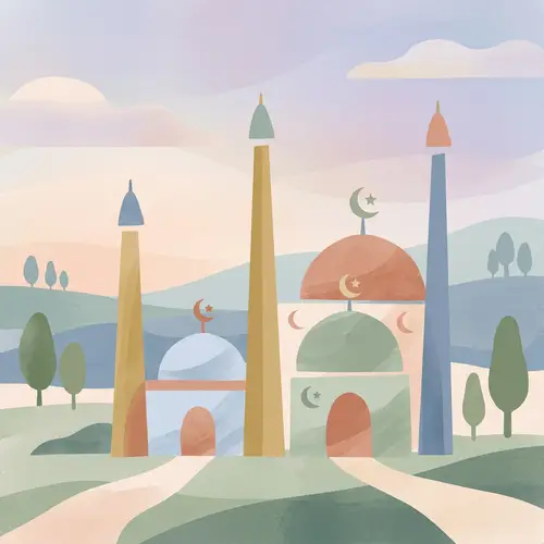 Peaceful Mosque: Abstract Islamic Art