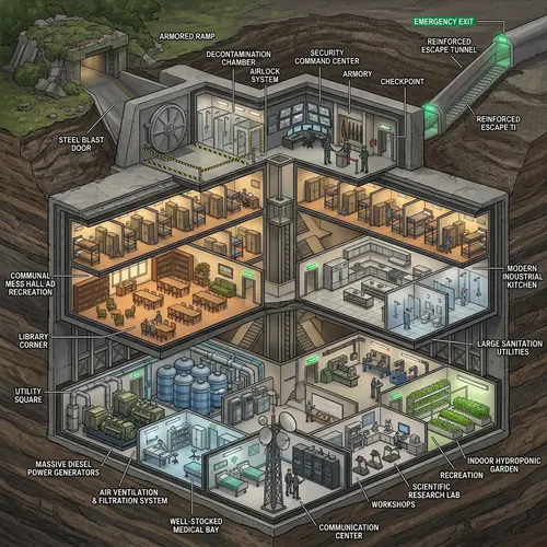 Sophisticated Subterranean Refuge for Nuclear Survival