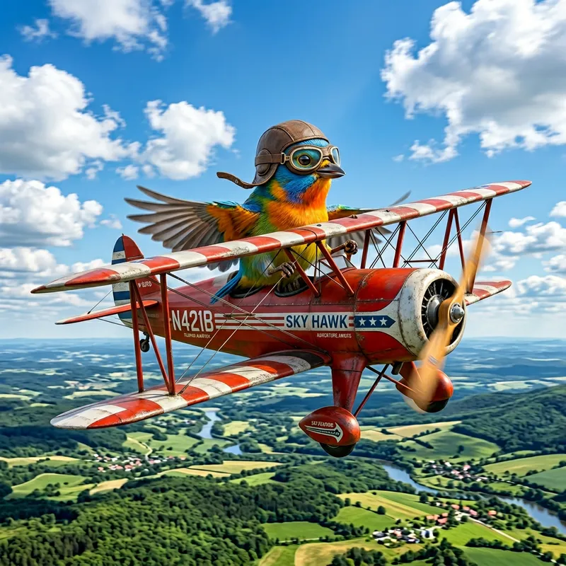 A Bird Flying an Airplane: Aviator Adventures A Bird Flying an Airplane: Aviator Adventures