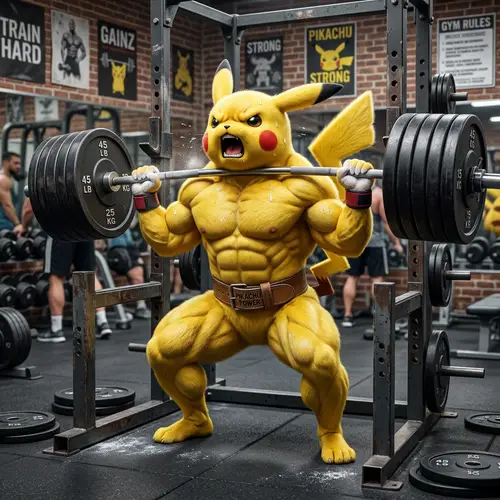 Muscular Pikachu: Powerlifting Phenomenon | AwesomePokemonSite