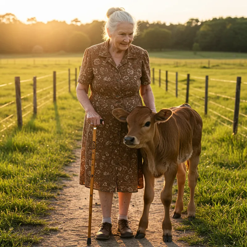 Retired Edith with Cane and Honey Leg