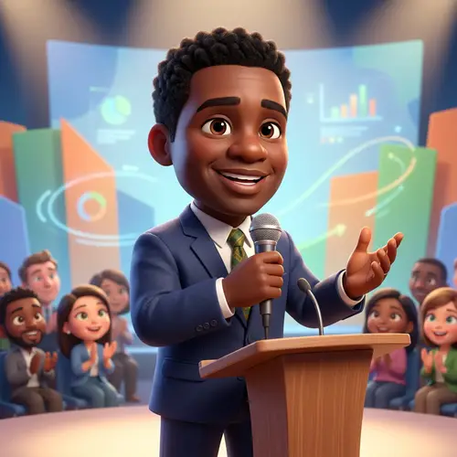 Chibi Pixar Barack Obama Artwork for Motivating Speech