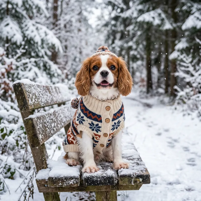 Adorable Puppy in Stylish Winter Coat | Winter Pet Fashion