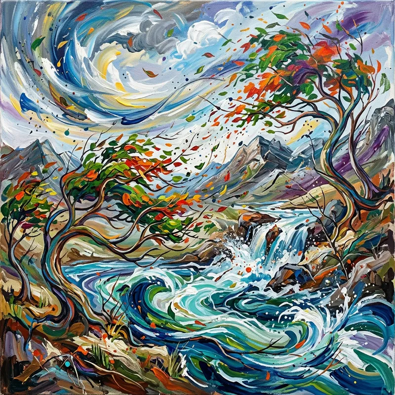 Dynamic Nature Art: Motion & Color Fusion Dynamic Nature Art: Motion & Color Fusion