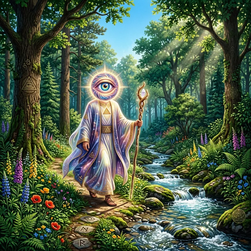 Divine Illuminati Eye in Natural Serenity