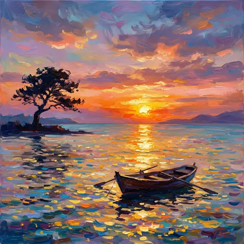 Stunning Impressionist Sunset Artwork